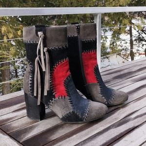 Mam'zelle leather patchwork boots